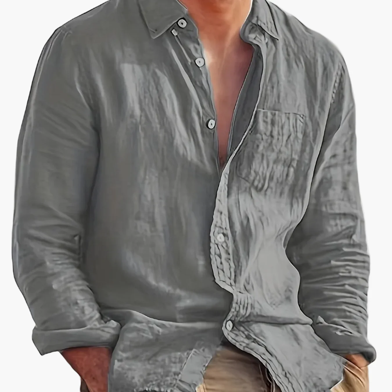 Herren Freizeit-Hemd mit Knopfleiste und modernem Schnitt für Alltag und Ausgehen - Image 17
