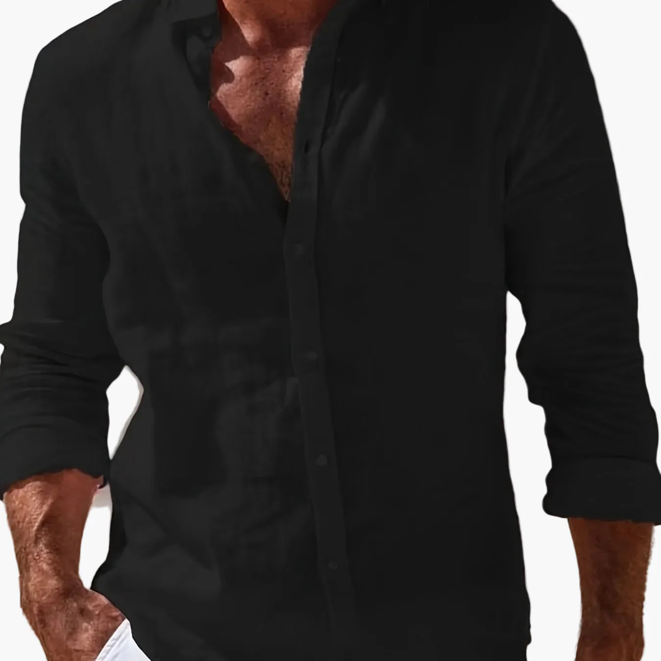 Herren Freizeit Hemd mit Knopfleiste – Stilvolles Langarmshirt für Strand und Alltag - Image 12