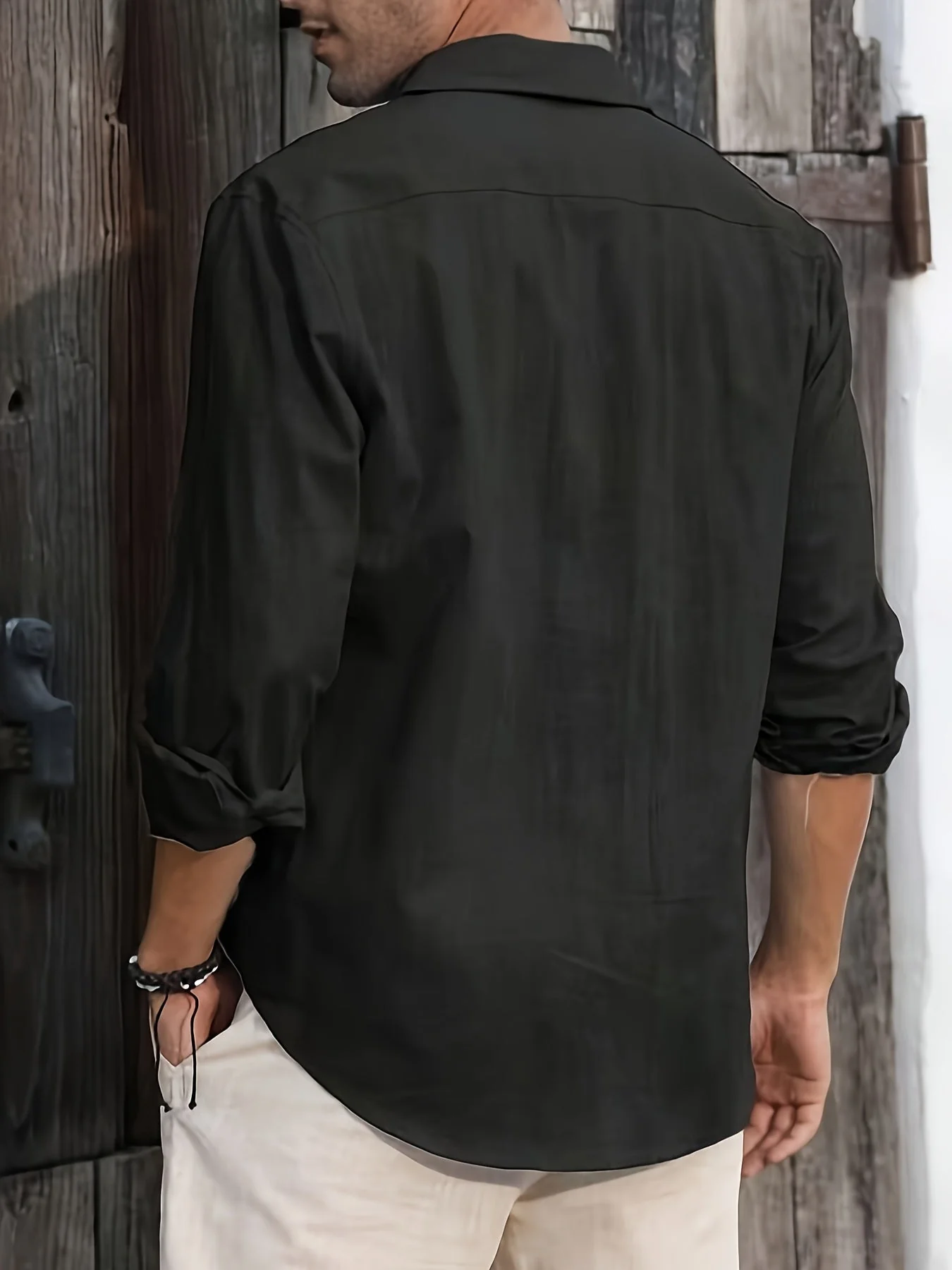 Herren Freizeit Hemd mit Knopfleiste – Stilvolles Langarmshirt für Strand und Alltag - Image 5