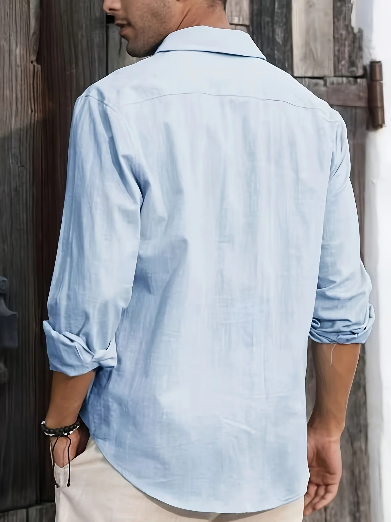Herren Freizeit Hemd mit Knopfleiste – Stilvolles Langarmshirt für Strand und Alltag - Image 8