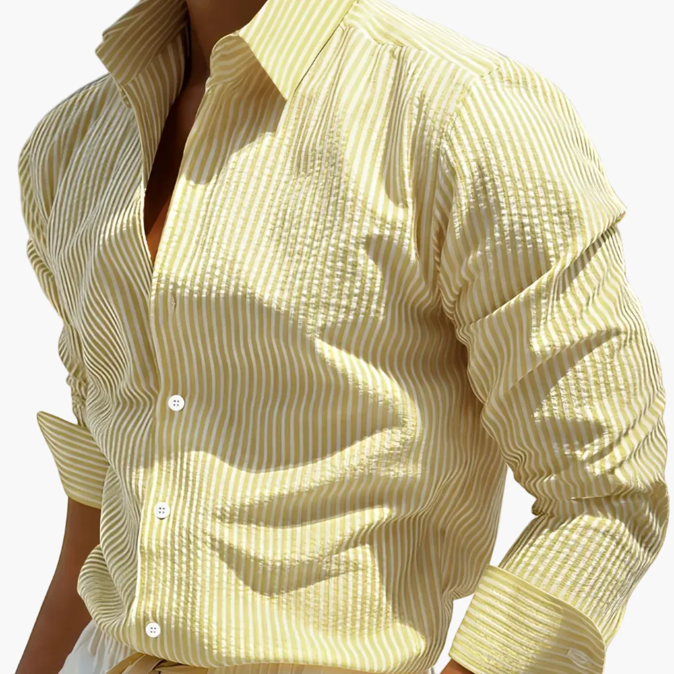 Herren Freizeit-Hemd mit Streifen – Stilvolles Regular Fit Business & Strandhemd - Image 15