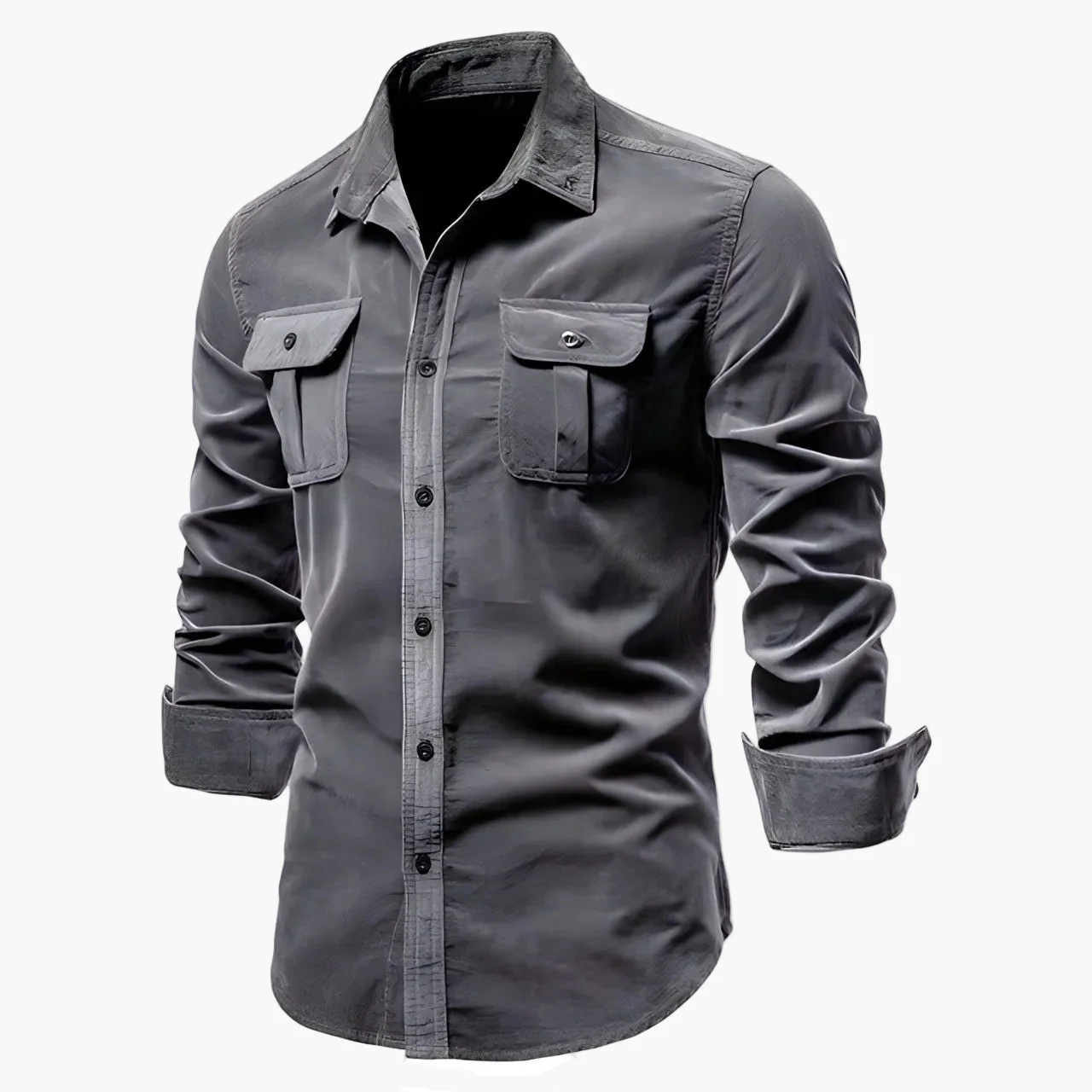 Herren Freizeit Hemd Modern Slim Fit mit Brusttaschen – Langarm, Vielseitig, Stilvoll - Image 6