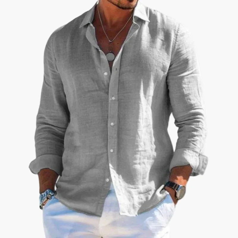 Herren Freizeit Hemd mit Reverskragen – Modernes Langarmshirt für Alltag und Urlaub