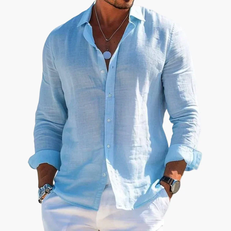 Herren Freizeit Hemd mit Reverskragen – Modernes Langarmshirt für Alltag und Urlaub - Image 2