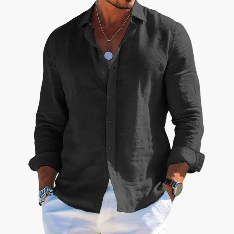 Herren Freizeit Hemd mit Reverskragen – Modernes Langarmshirt für Alltag und Urlaub - Image 4