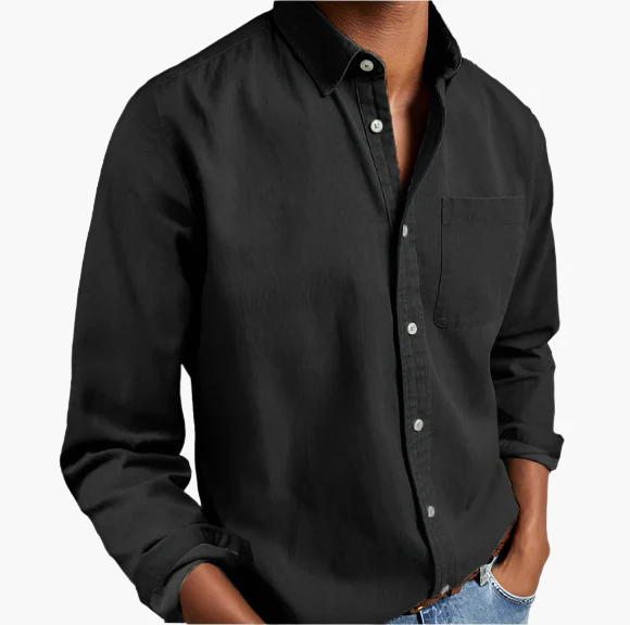 Herren Freizeit Jeanshemd – Klassischer Button-Down Stil für Alltag und Büro - Image 10