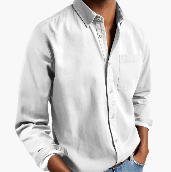 Herren Freizeit Jeanshemd – Klassischer Button-Down Stil für Alltag und Büro - Image 3