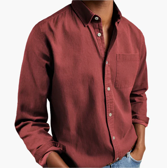 Herren Freizeit Jeanshemd – Klassischer Button-Down Stil für Alltag und Büro - Image 4