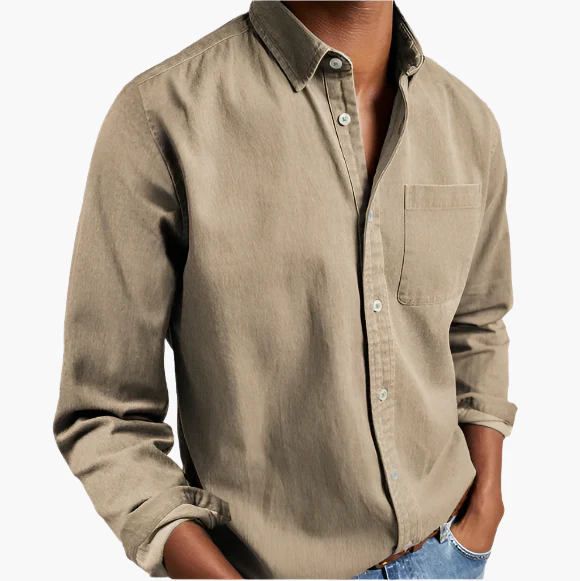Herren Freizeit Jeanshemd – Klassischer Button-Down Stil für Alltag und Büro - Image 7