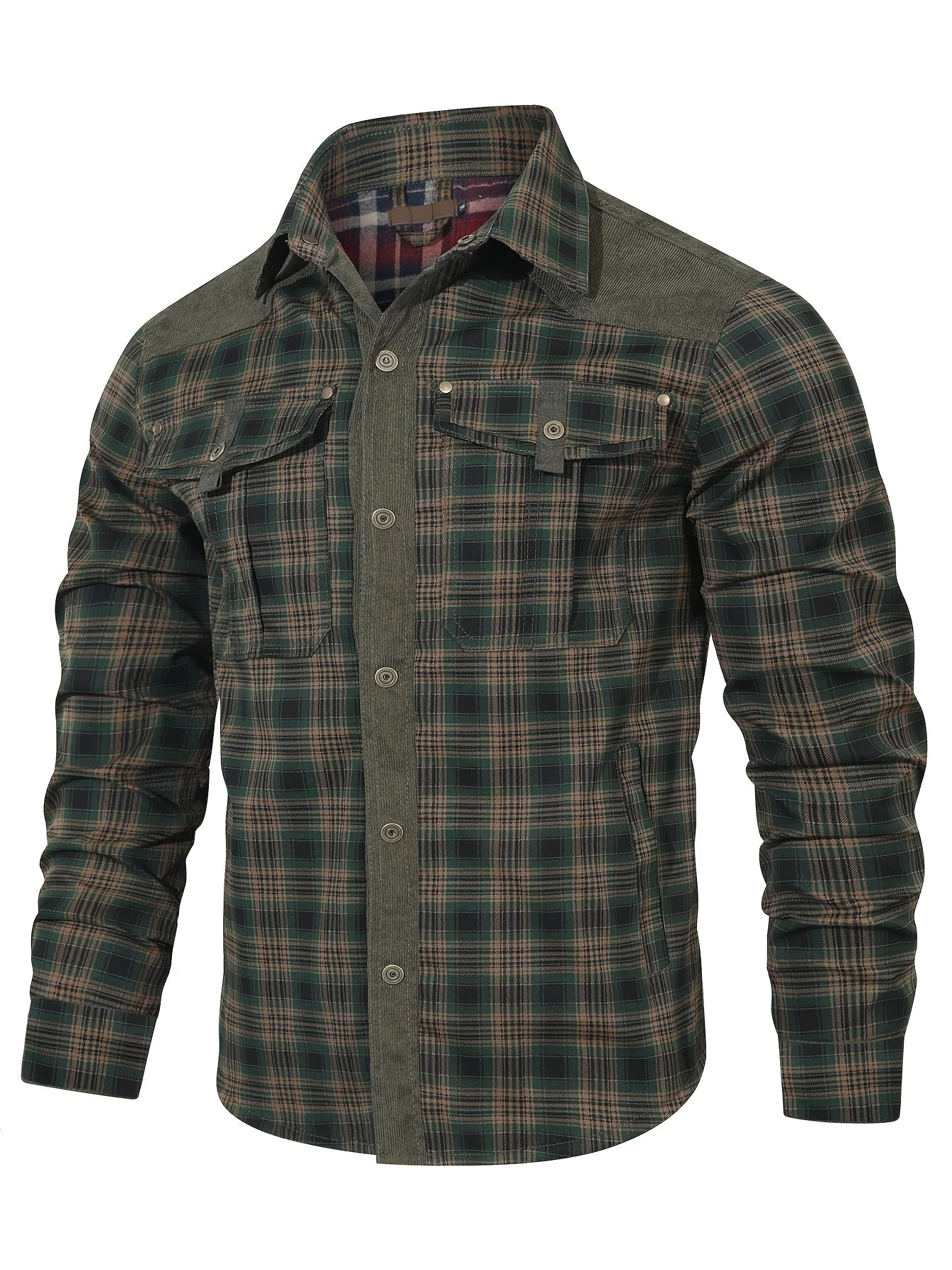 Herren Freizeit-Karohemdjacke im Softshell-Stil für Alltag und Outdoor - Image 3