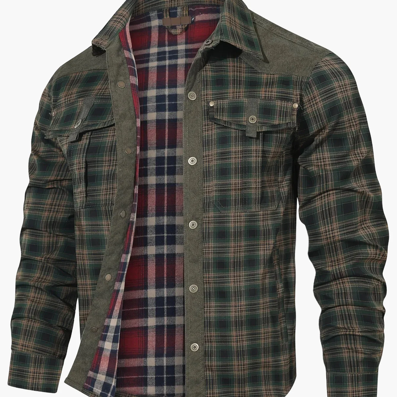Herren Freizeit-Karohemdjacke im Softshell-Stil für Alltag und Outdoor - Image 8