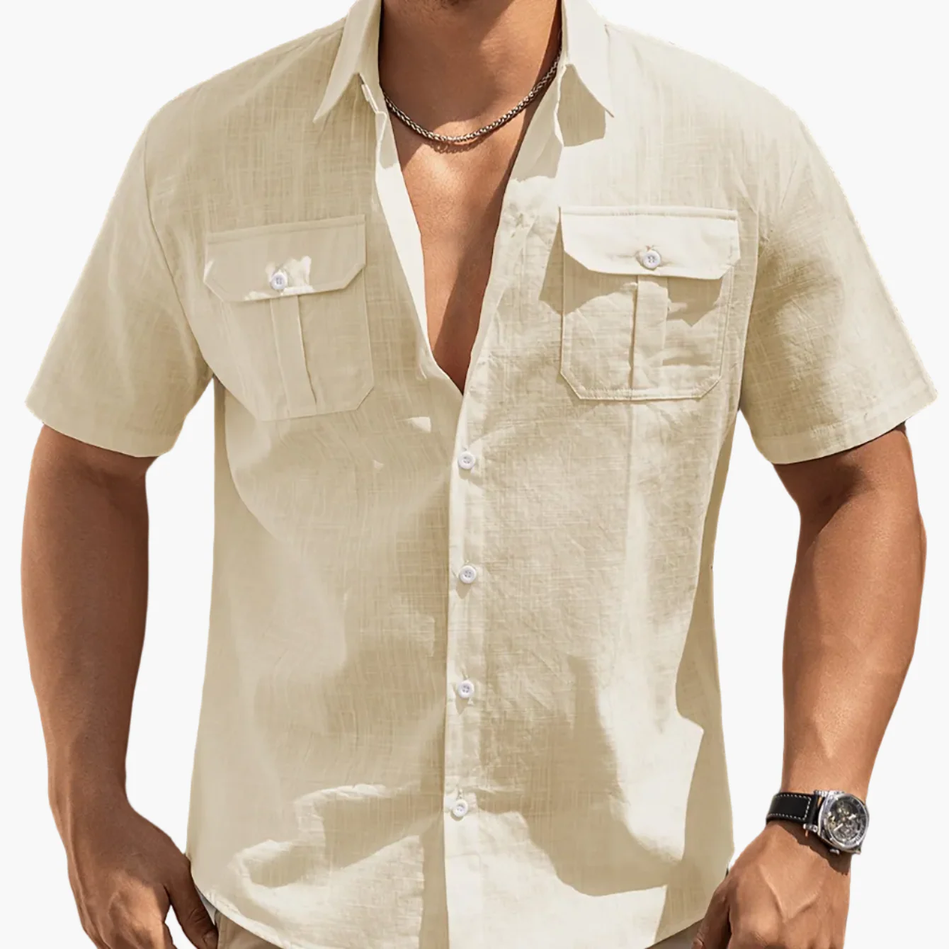 Herren Freizeit Kurzarm Hemd mit Brusttaschen – Sommer Regular Fit für lässige Anlässe - Image 20