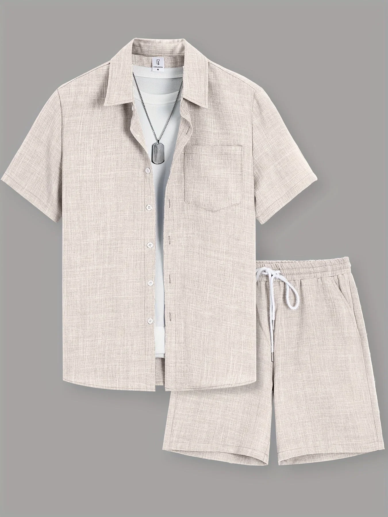 Herren Freizeit Kurzarm Set – Shirt und Shorts – Sommer Outfits für Alltag & Urlaub - Image 2