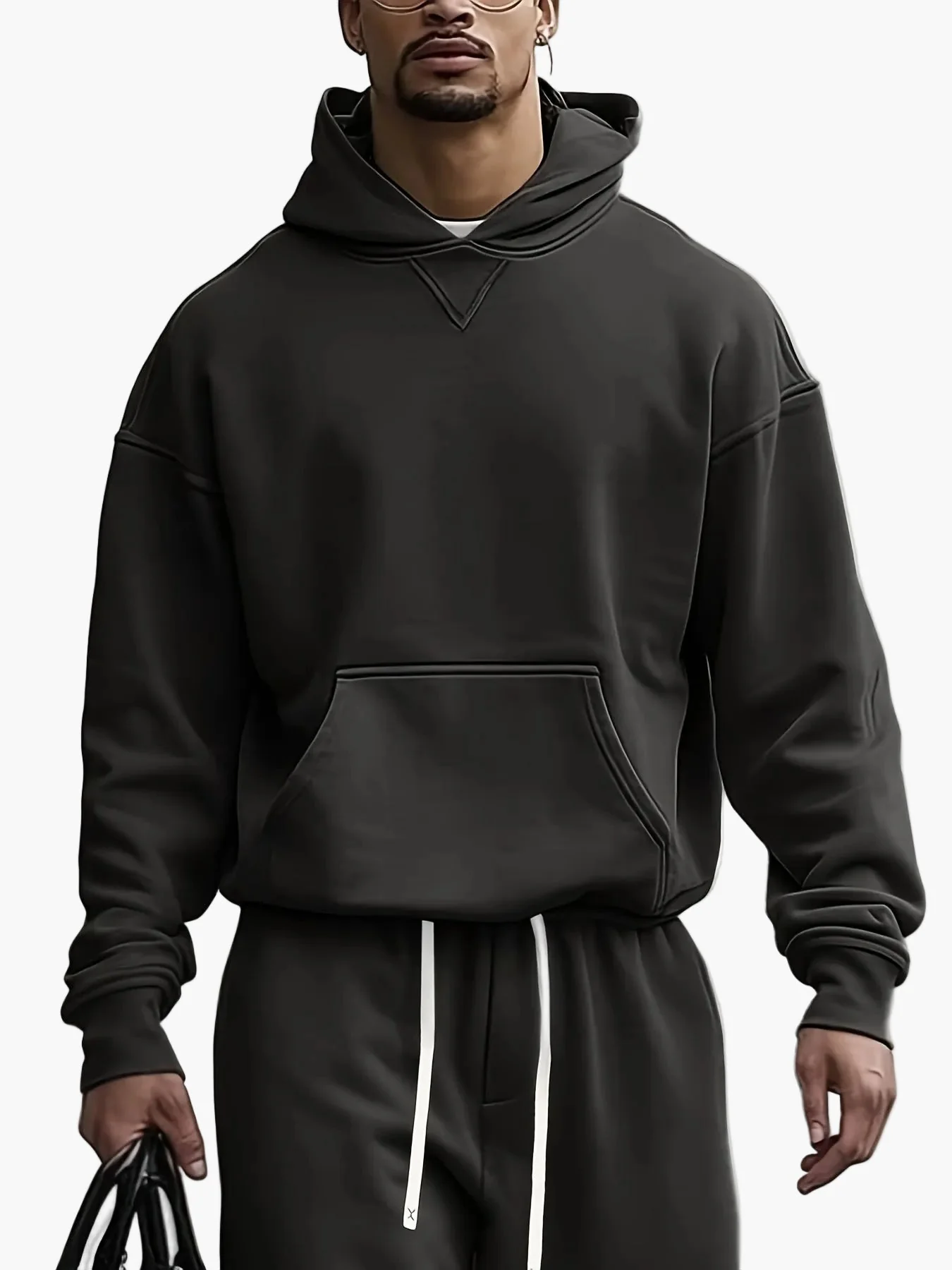 Herren Freizeit Oversize Hoodie Set – Lockerer Streetwear Trainingsanzug für Alltag & Reisen - Image 3