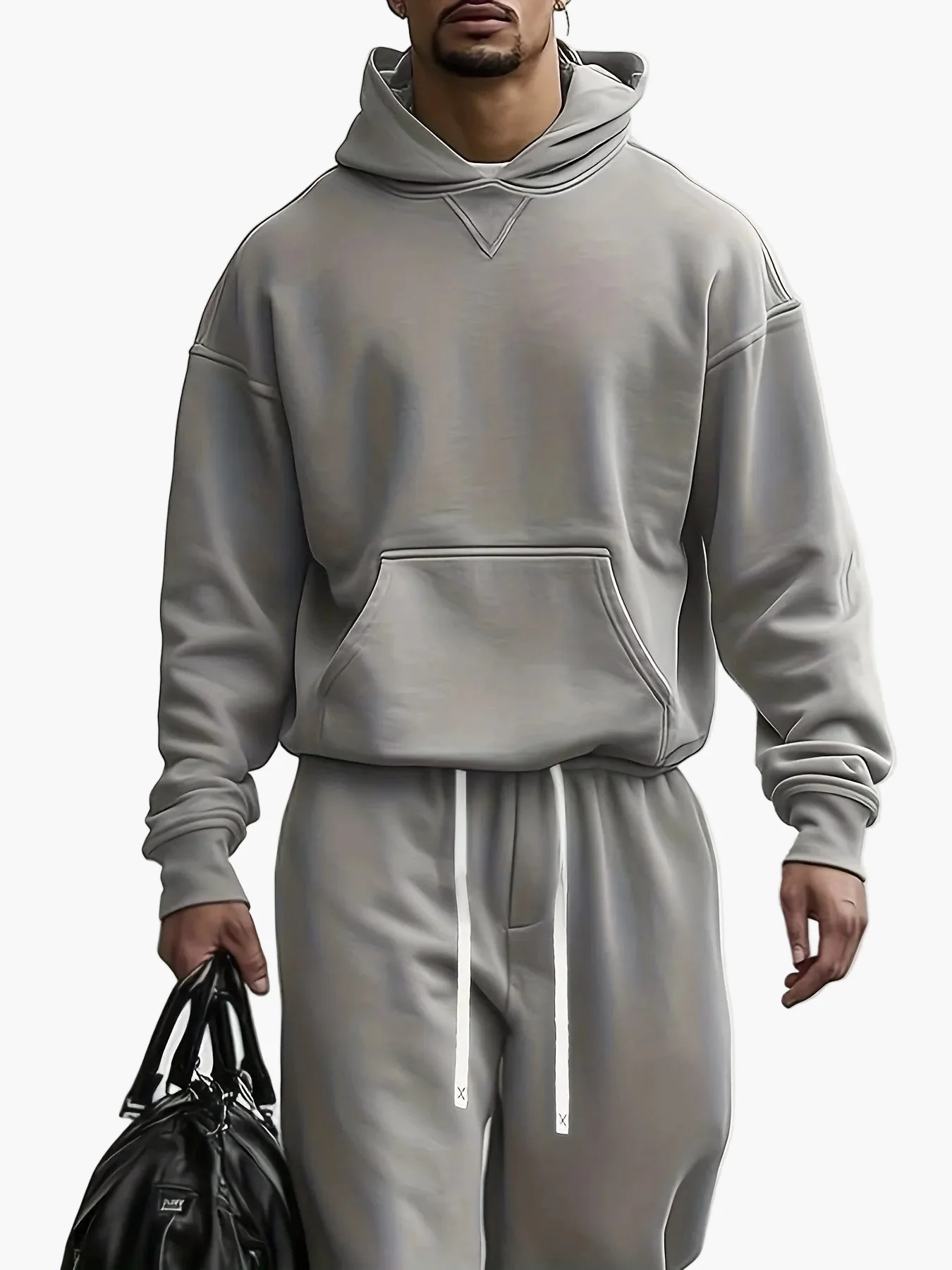 Herren Freizeit Oversize Hoodie Set – Lockerer Streetwear Trainingsanzug für Alltag & Reisen - Image 4