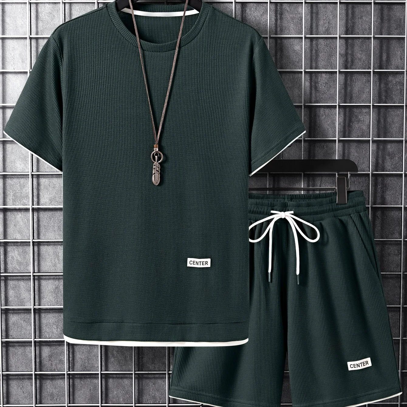 Herren Freizeit Set Kurzarm T-Shirt & Shorts – Sommer Loungewear Sport Outfit - Image 12