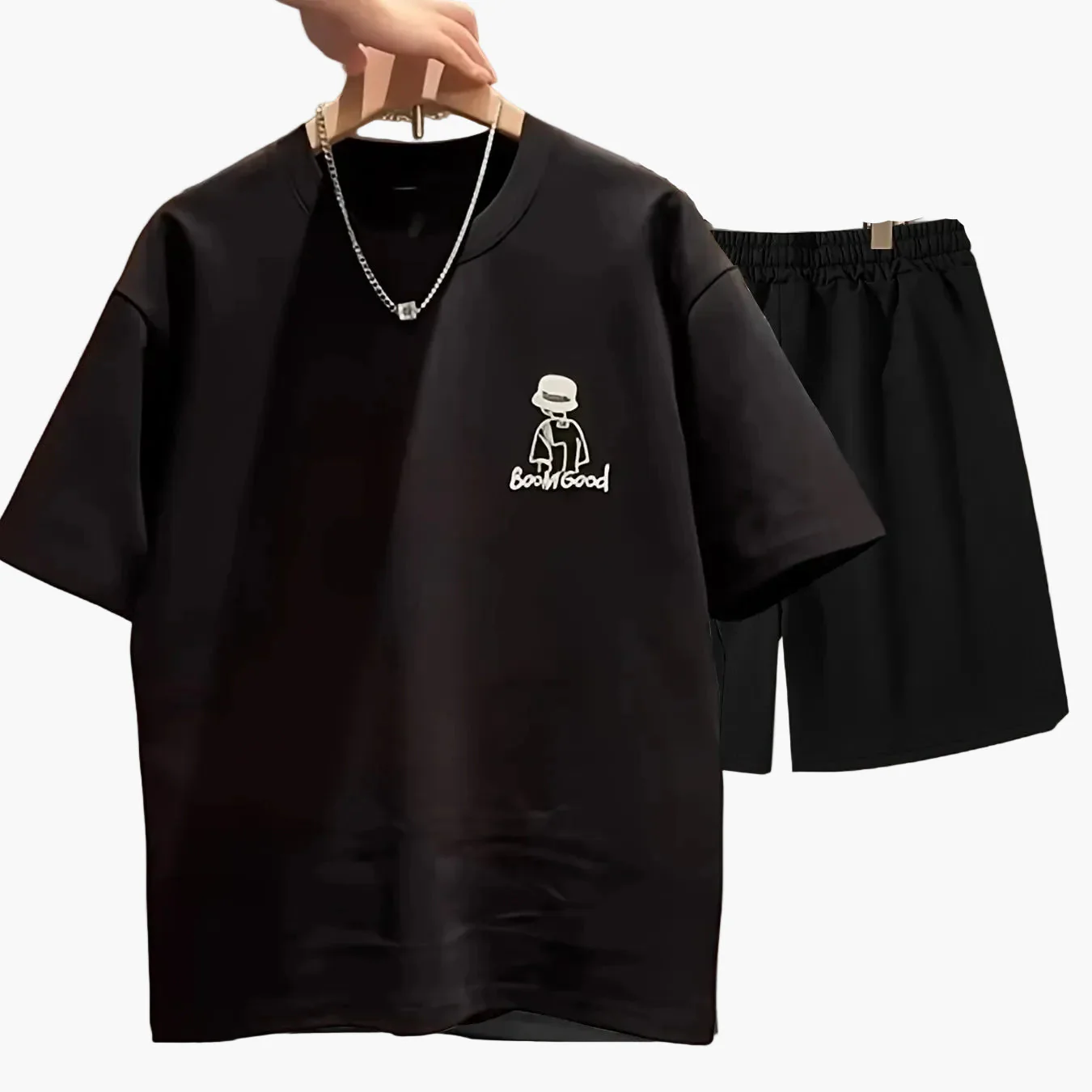 Herren Freizeit Set mit Print – T-Shirt & Shorts, Streetwear Style, Sommer Outfit - Image 11