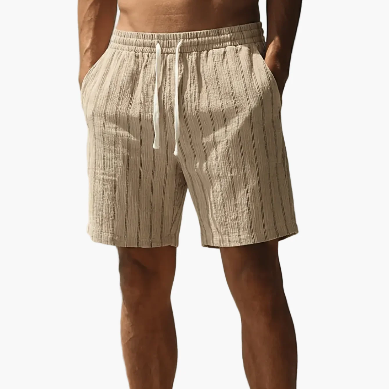 Herren Freizeit-Shorts mit Streifenmuster und Kordelzug – Perfekt für Sommer & Sport - Image 14