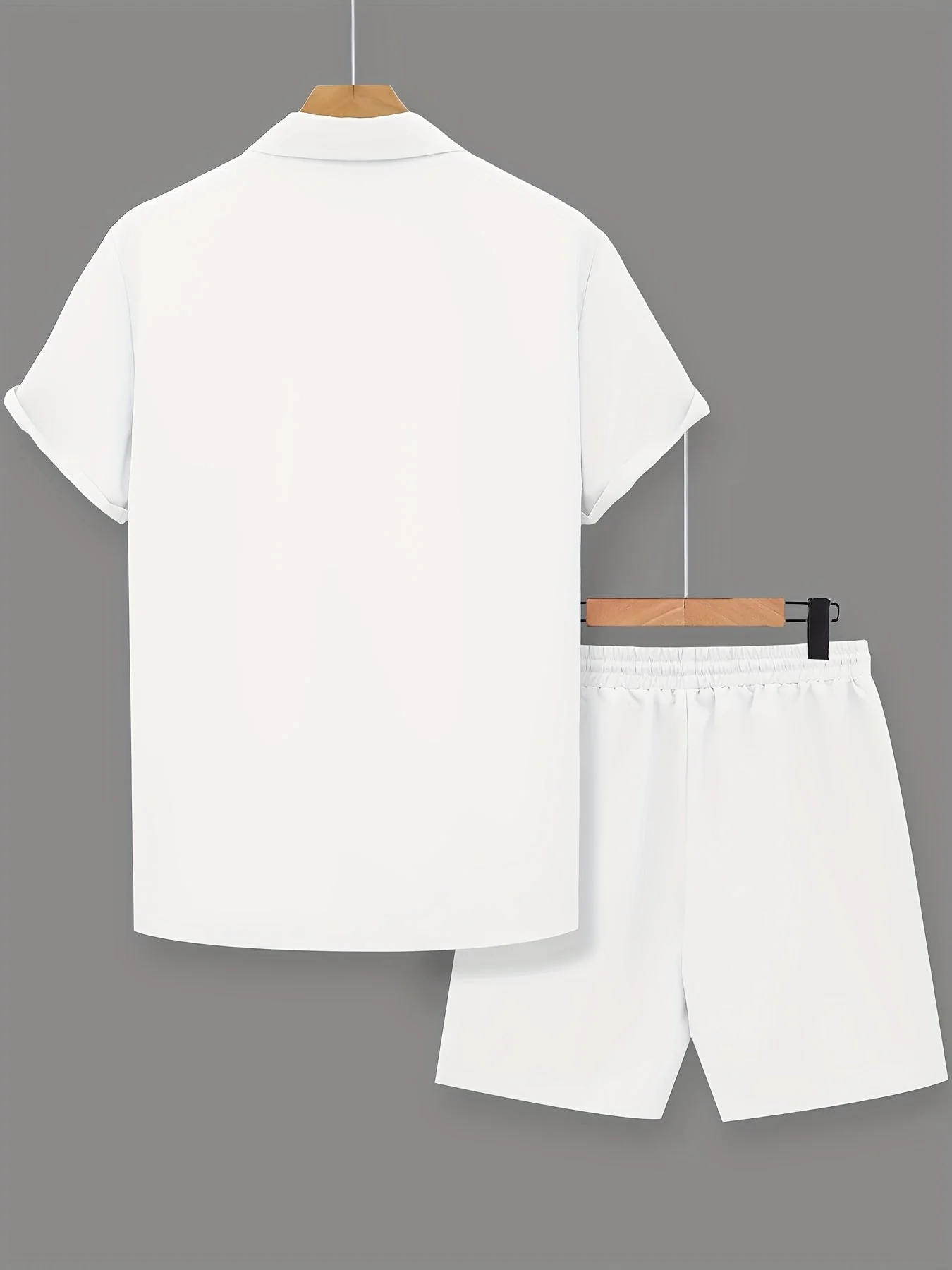 Herren Freizeit Zweiteiler Set mit Motivationsspruch – Kurzarm Hemd und Shorts, Modernes Sommer Outfit - Image 9