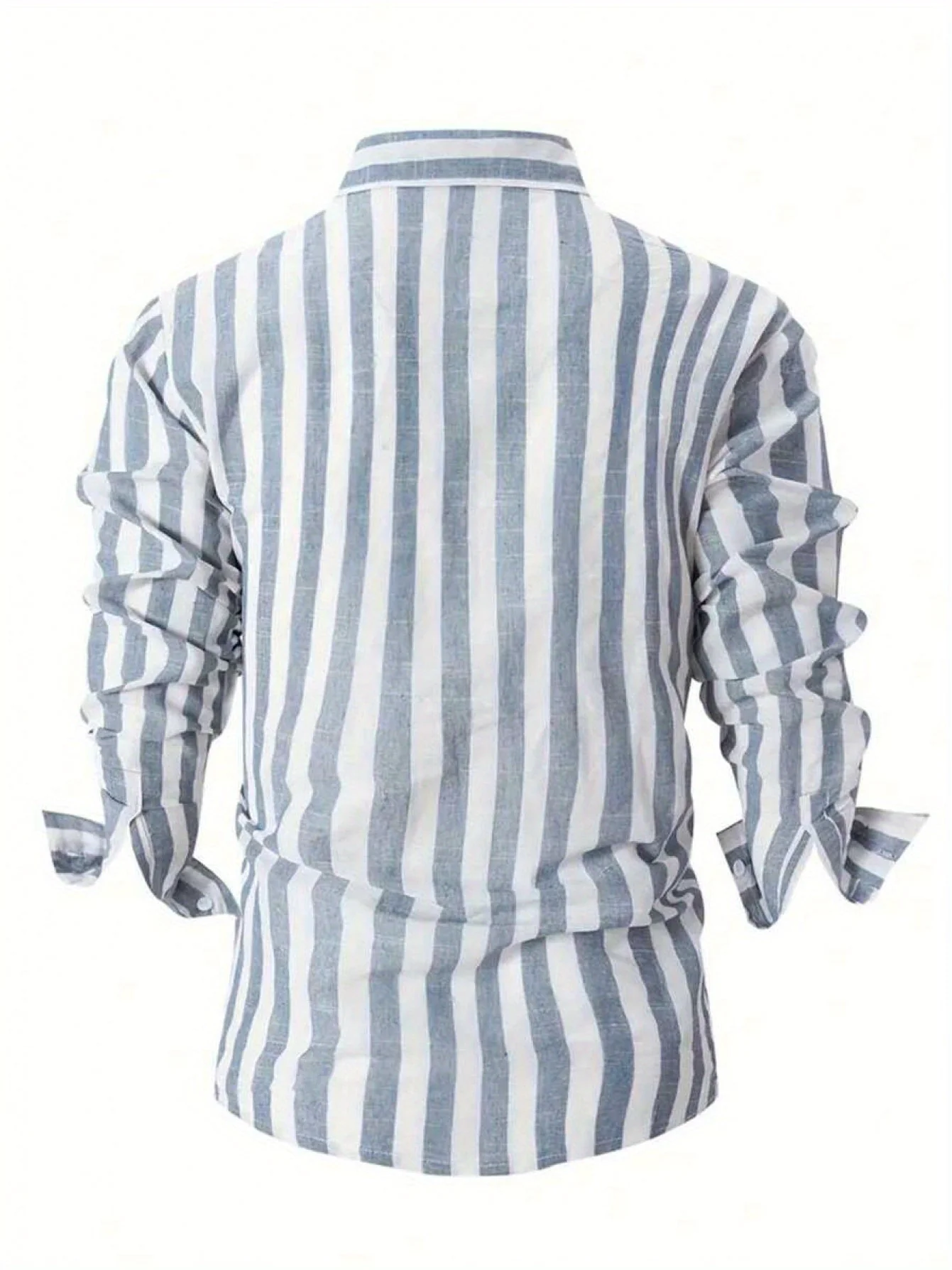 Herren Freizeithemd mit breiten Streifen und modernem Schnitt – Perfekt für Alltag und Urlaub - Image 3