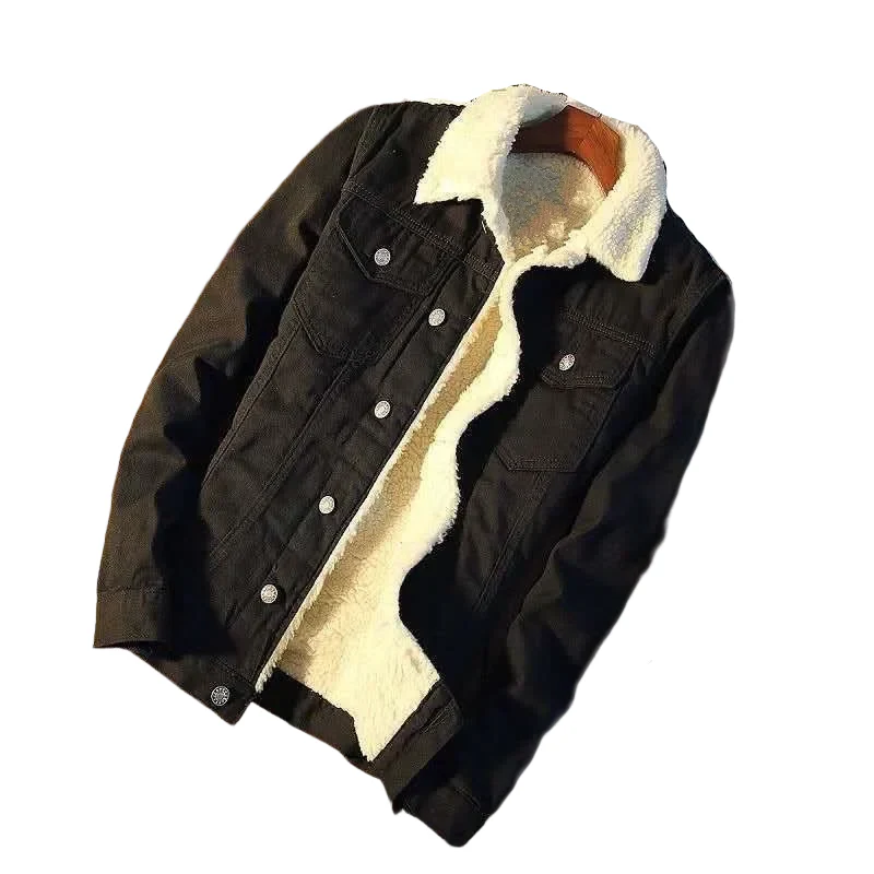 Herren Freizeitjacke mit Lammfellimitat-Kragen – Modische Übergangsjacke für Alltag und Freizeit - Image 2