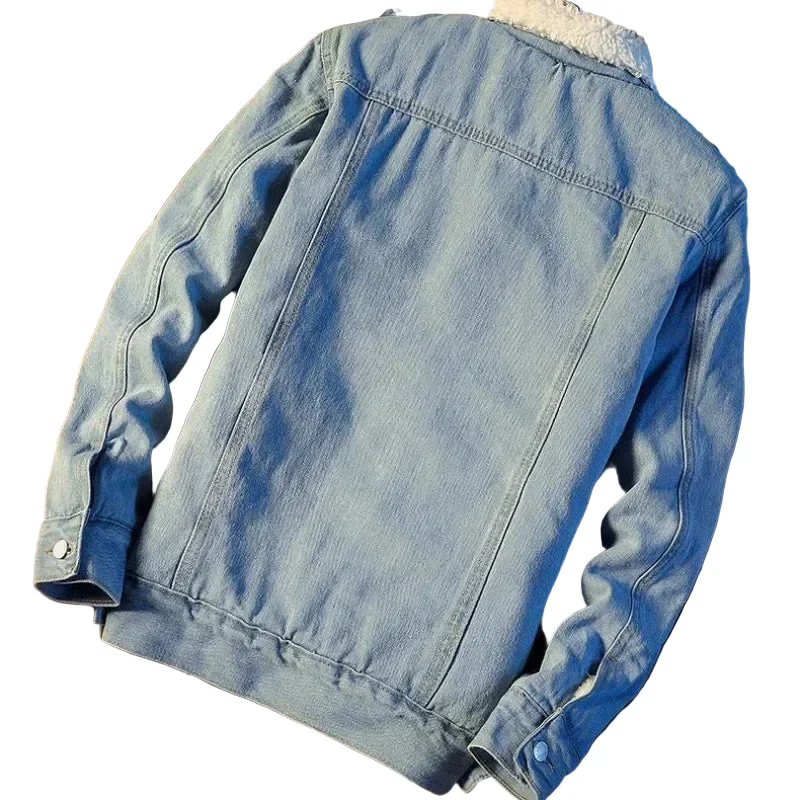 Herren Freizeitjacke mit Lammfellimitat-Kragen – Modische Übergangsjacke für Alltag und Freizeit - Image 3