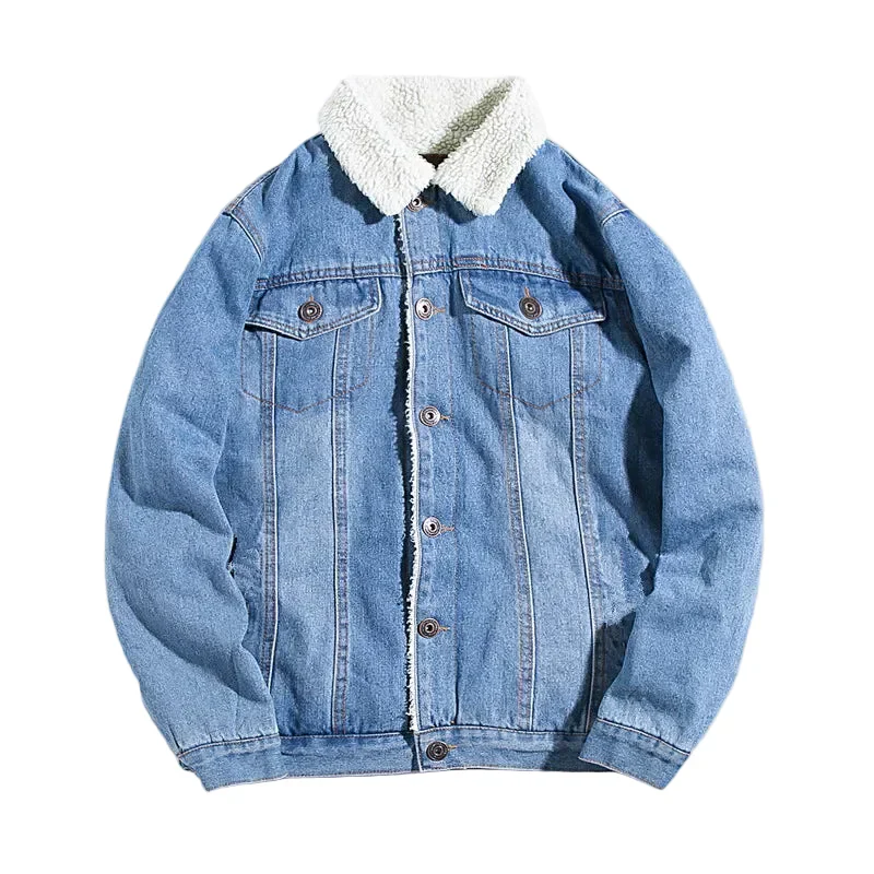 Herren Freizeitjacke mit Lammfellimitat-Kragen – Modische Übergangsjacke für Alltag und Freizeit - Image 4