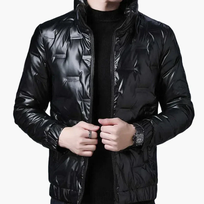 Herren Glänzende Leichte Bomberjacke Modern Streetwear Stil – Perfekt für Alltag und Freizeit - Image 2
