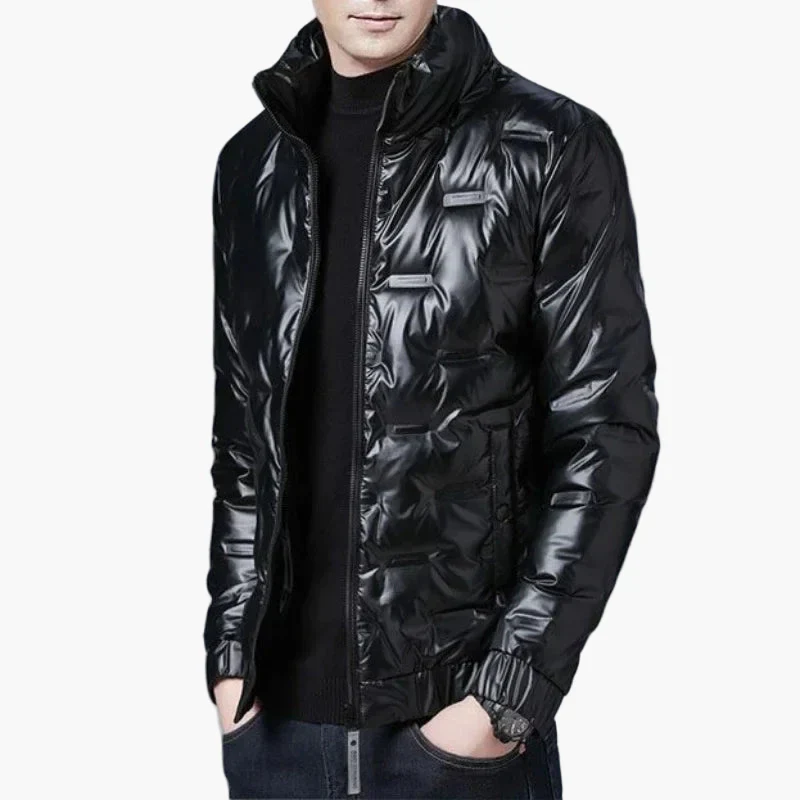 Herren Glänzende Leichte Bomberjacke Modern Streetwear Stil – Perfekt für Alltag und Freizeit - Image 3