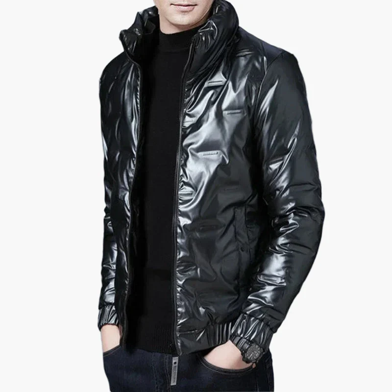 Herren Glänzende Leichte Bomberjacke Modern Streetwear Stil – Perfekt für Alltag und Freizeit - Image 4
