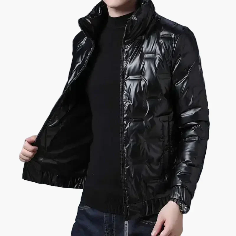 Herren Glänzende Leichte Bomberjacke Modern Streetwear Stil – Perfekt für Alltag und Freizeit - Image 6