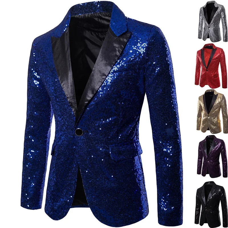 Herren Glitzer Party Sakko – Auffälliges Pailletten Blazer für festliche Anlässe, Bühne & Events - Image 15