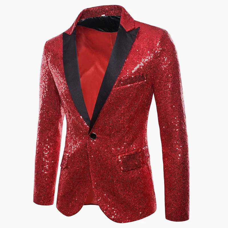 Herren Glitzer Party Sakko – Auffälliges Pailletten Blazer für festliche Anlässe, Bühne & Events - Image 2