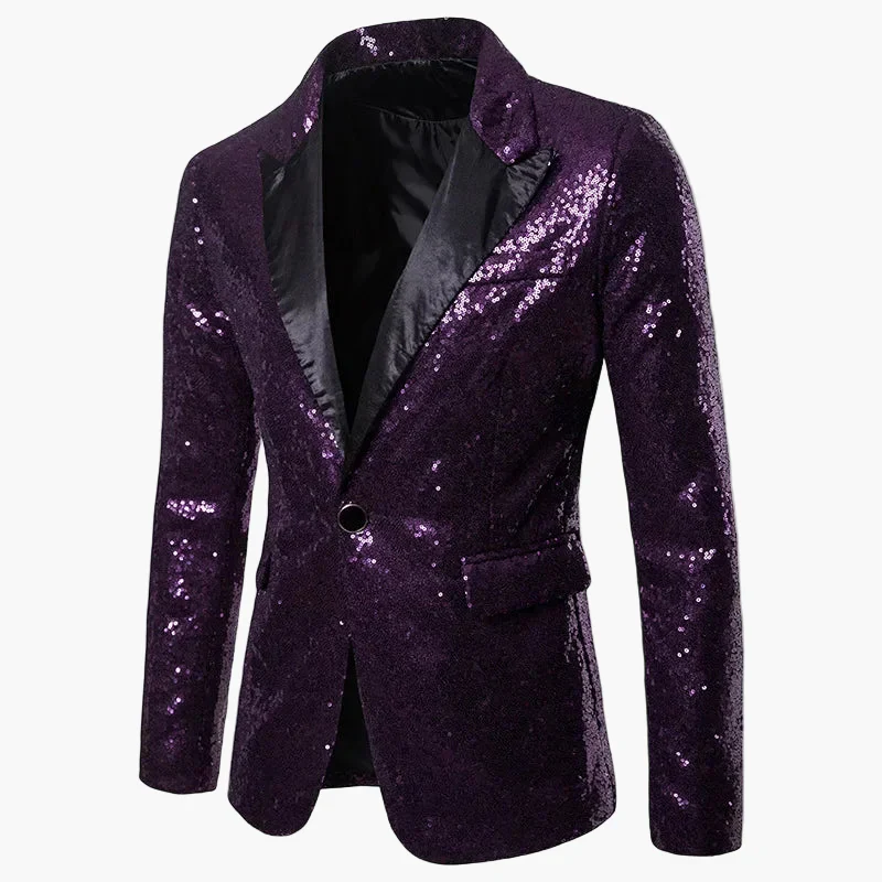 Herren Glitzer Party Sakko – Auffälliges Pailletten Blazer für festliche Anlässe, Bühne & Events - Image 3