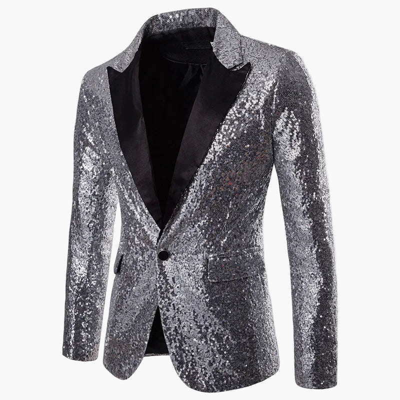 Herren Glitzer Party Sakko – Auffälliges Pailletten Blazer für festliche Anlässe, Bühne & Events - Image 7