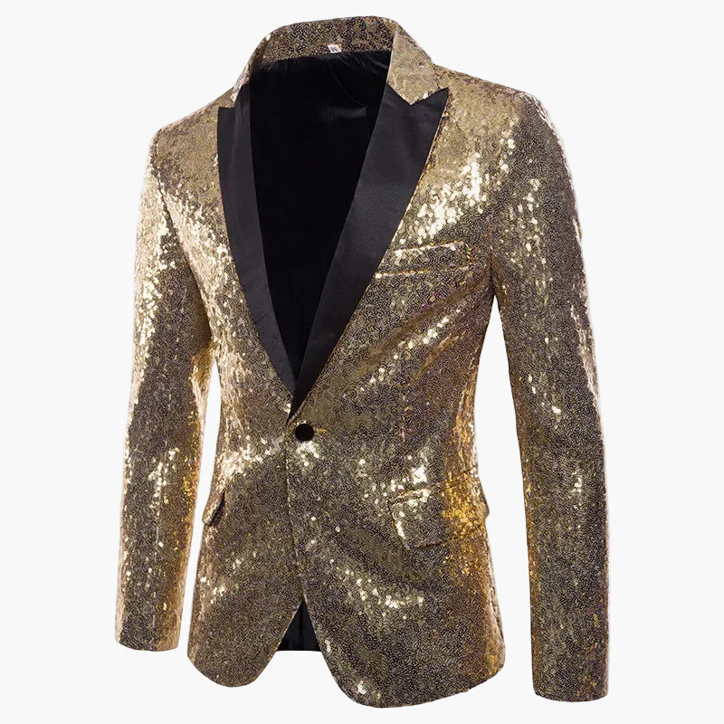 Herren Glitzer Party Sakko – Auffälliges Pailletten Blazer für festliche Anlässe, Bühne & Events - Image 8