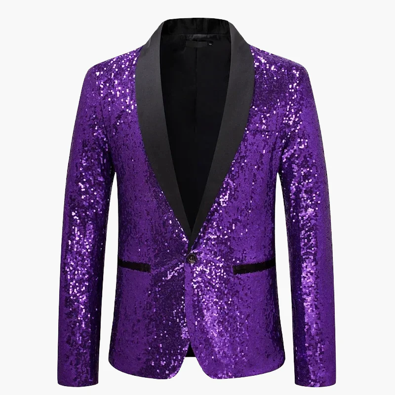 Herren Glitzer Sakko für festliche Anlässe – Eleganter Party-Blazer mit Pailletten - Image 11