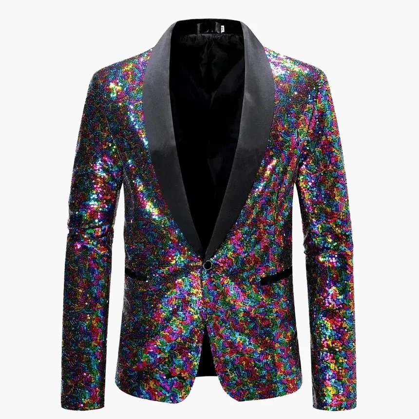 Herren Glitzer Sakko für festliche Anlässe – Eleganter Party-Blazer mit Pailletten - Image 14