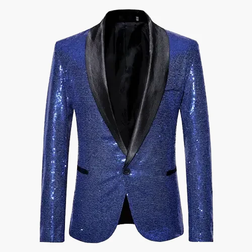 Herren Glitzer Sakko für festliche Anlässe – Eleganter Party-Blazer mit Pailletten - Image 3