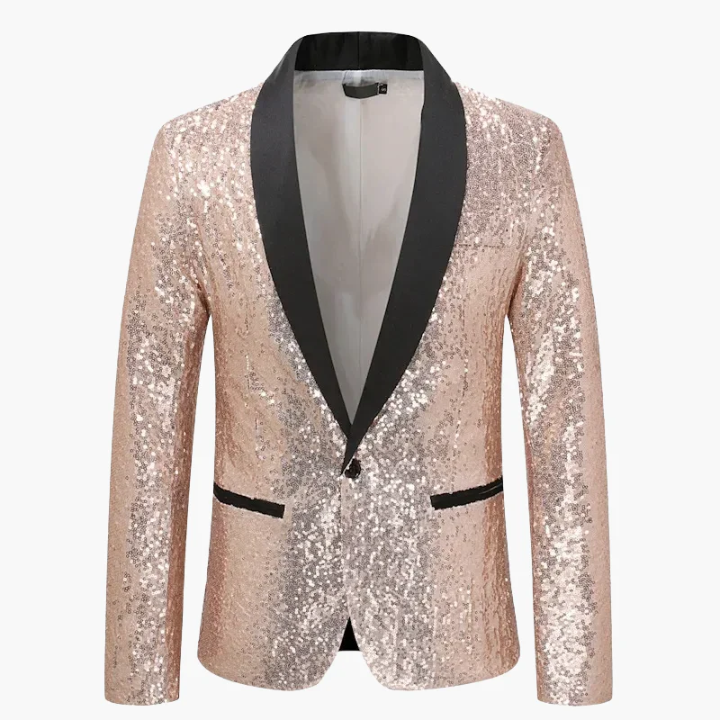 Herren Glitzer Sakko für festliche Anlässe – Eleganter Party-Blazer mit Pailletten - Image 4