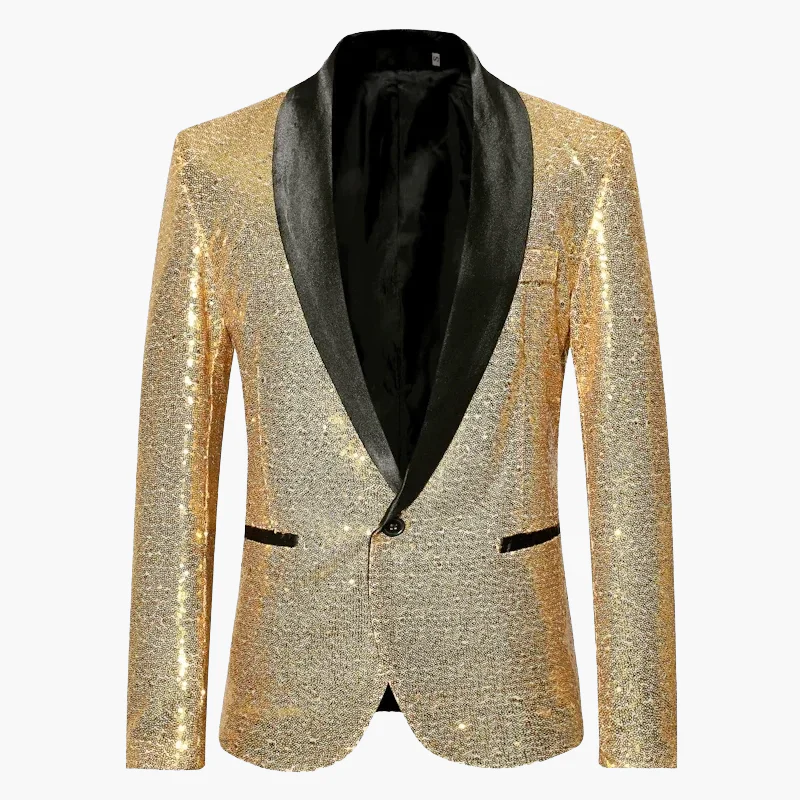 Herren Glitzer Sakko für festliche Anlässe – Eleganter Party-Blazer mit Pailletten - Image 5
