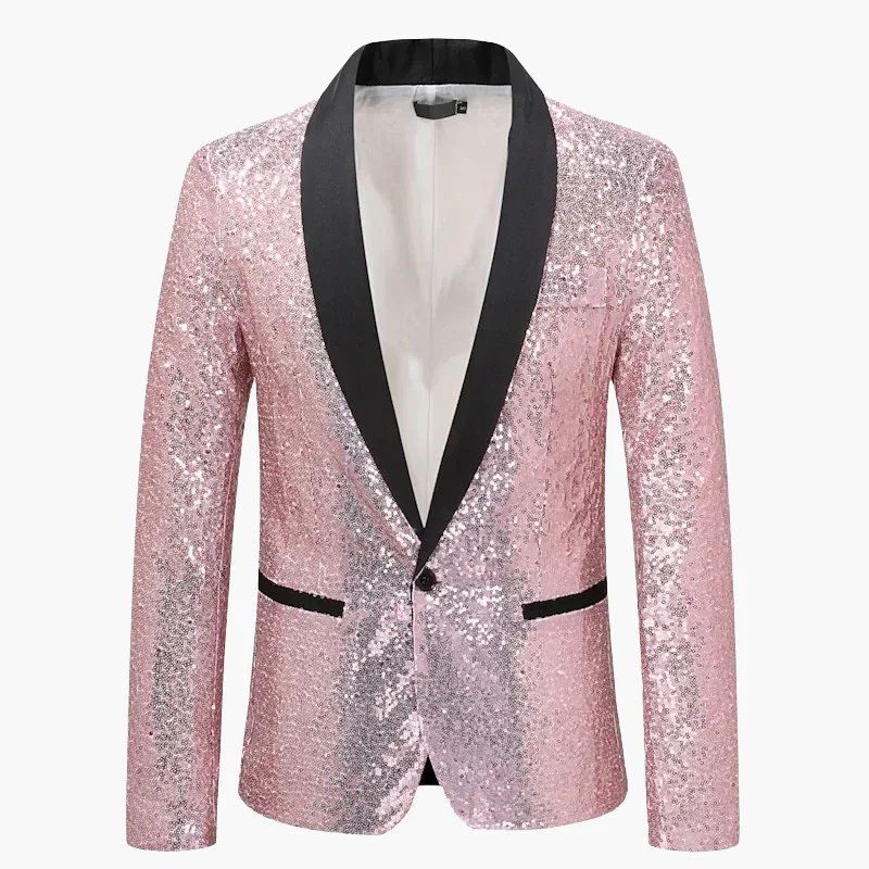 Herren Glitzer Sakko für festliche Anlässe – Eleganter Party-Blazer mit Pailletten - Image 6