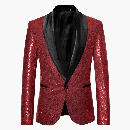 Herren Glitzer Sakko für festliche Anlässe – Eleganter Party-Blazer mit Pailletten - Image 7