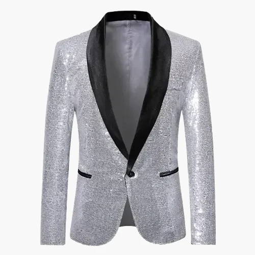 Herren Glitzer Sakko für festliche Anlässe – Eleganter Party-Blazer mit Pailletten - Image 8