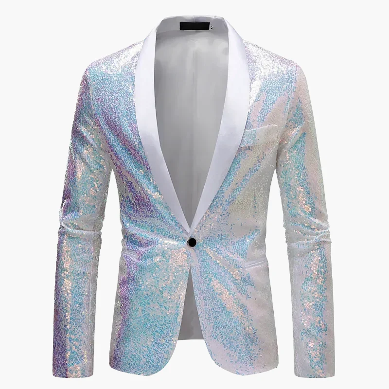 Herren Glitzer Sakko für festliche Anlässe – Eleganter Party-Blazer mit Pailletten - Image 9