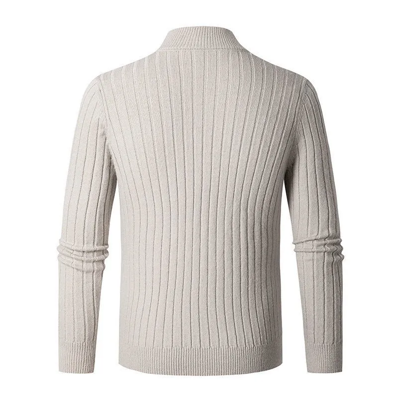 Herren Halb-Zip Strickpullover – Eleganter Freizeit- und Business-Stil - Image 3