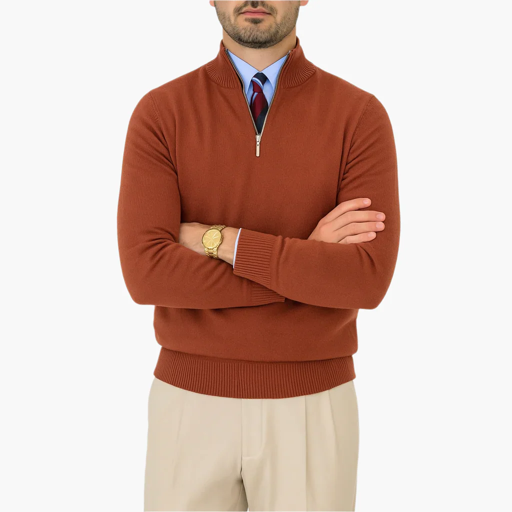 Herren Halbzipp Pullover – Eleganter Business & Freizeit Strickpullover - Image 7
