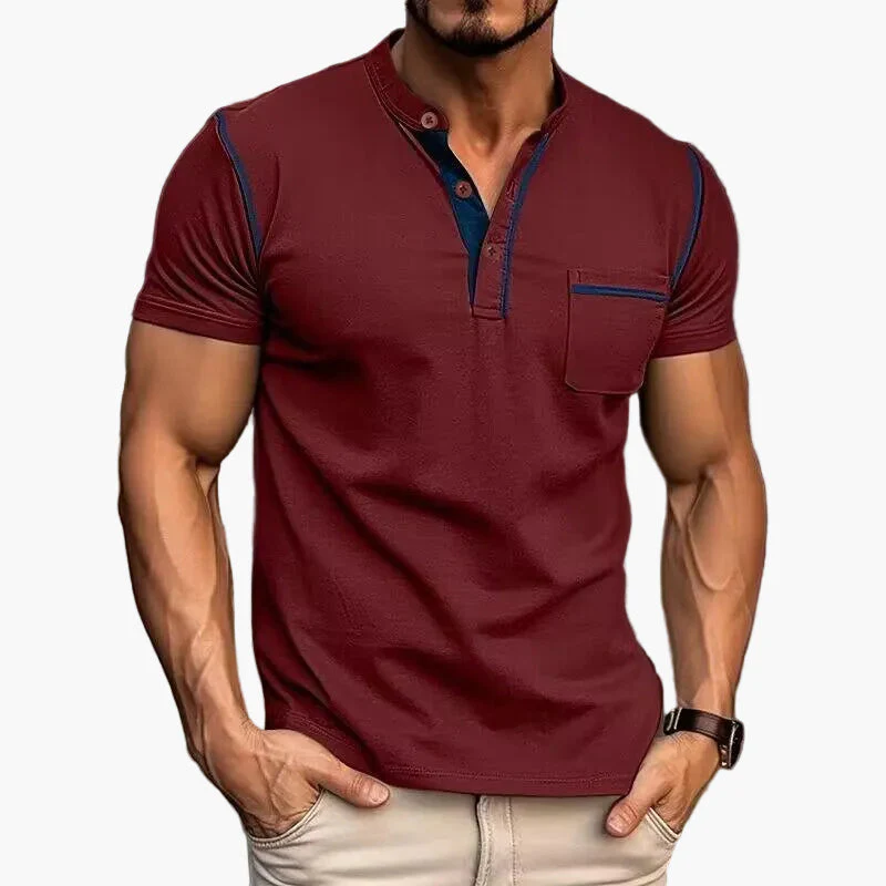 Herren Henley T-Shirt mit Brusttasche – Modernes Freizeitshirt mit Kontrastnähten und Knopfleiste, Stilvoll für Alltag & Freizeit - Image 10