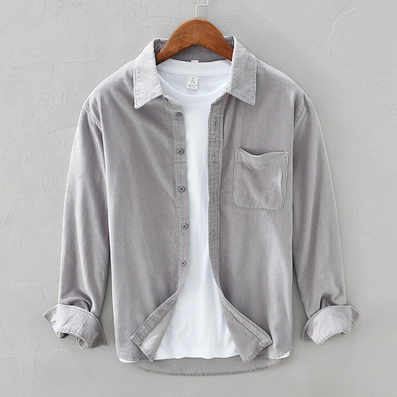 Herren Japanischer Retro Freizeit Hemd – Langarm, Modernes Layering, Vielseitig für Alltag & Ausgehen - Image 5