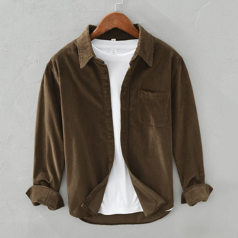 Herren Japanischer Retro Freizeit Hemd – Langarm, Modernes Layering, Vielseitig für Alltag & Ausgehen - Image 6